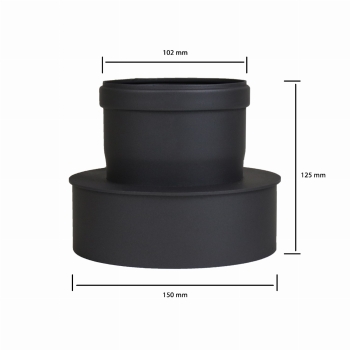 Preview: Pellet-Erweiterung 100 mm auf 150 mm - schwarz