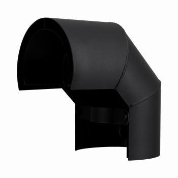 Pelletofenrohr Thermoschild für Bogen 90°, Montage oberhalb - 100 mm - schwarz