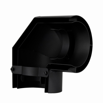 Pelletofenrohr Thermoschild für Bogen 90°, seitliche Montage - 100 mm - schwarz