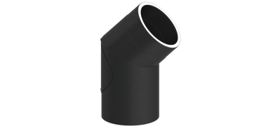 Rauchrohrwinkel 45° mit Tür - doppelwandig - 150 mm
