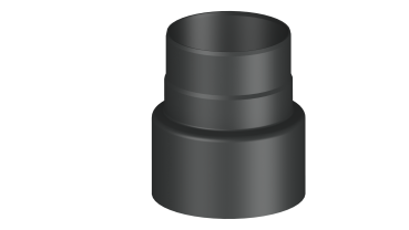 Reduzierung  - 150 mm - schwarz