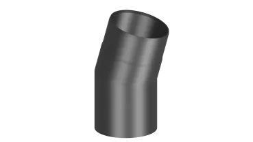 Rauchrohrwinkel 11° - 160 mm - schwarz