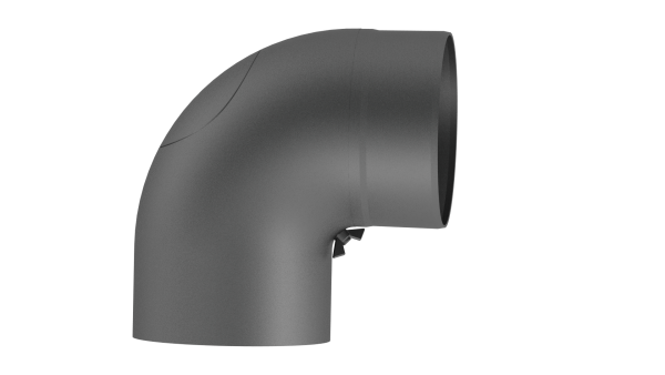Fullformbogen 90° mit Tür - 150 mm - grau