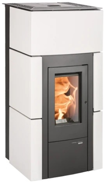 Pelletofen Haas+Sohn HSP 6 HELENA-C RLU – perl-anthrazit/Keramik weiß inkl. WLAN-Modul – 2,4 bis 8,3 kW
