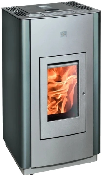 Pelletofen Haas+Sohn HSP 6 PELLETTO IV RLU – perl-anthrazit/perl-grau inkl. WLAN-Modul – 2,4 bis 8,3 kW