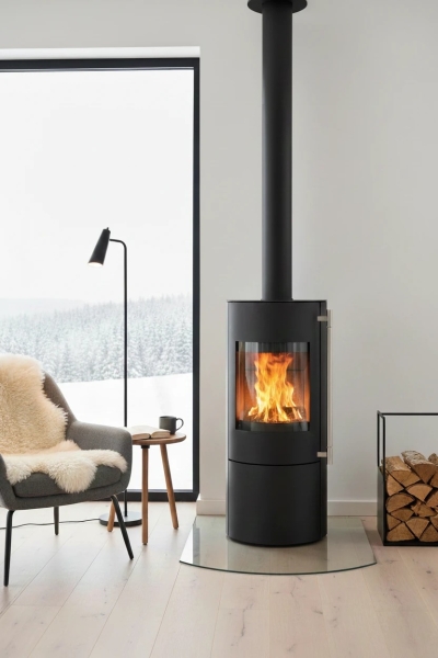 Kaminofen Haas+Sohn LUMO S – tief-schwarz – 5,5 kW