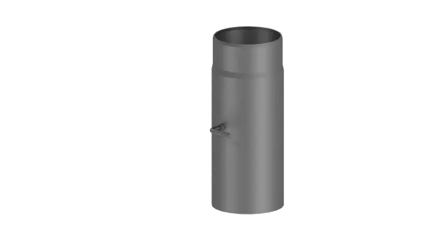Rauchrohr 250mm Längenelement mit Drosselklappe - 120 mm - grau
