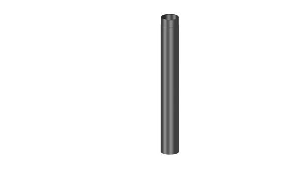 Rauchrohr 1000mm Längenelement - 160 mm - schwarz