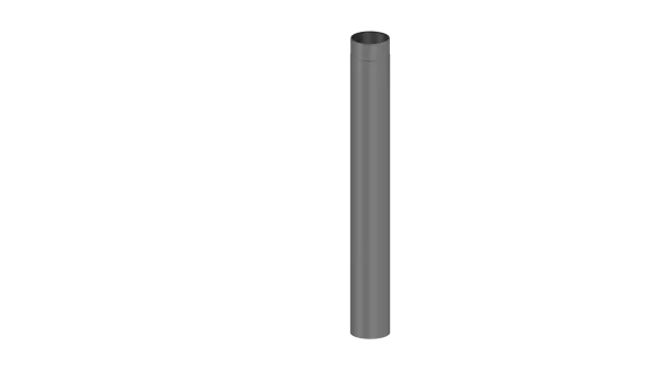 Rauchrohr 1000mm Längenelement - 120 mm - grau