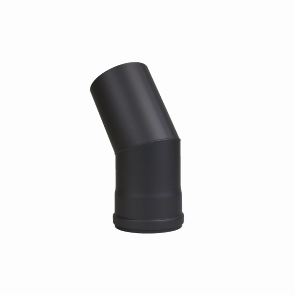 Pelletofenrohr Bogen 30° - 80 mm - schwarz