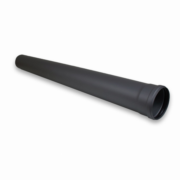 Pelletofenrohr 1000mm Längenelement - 100 mm - schwarz