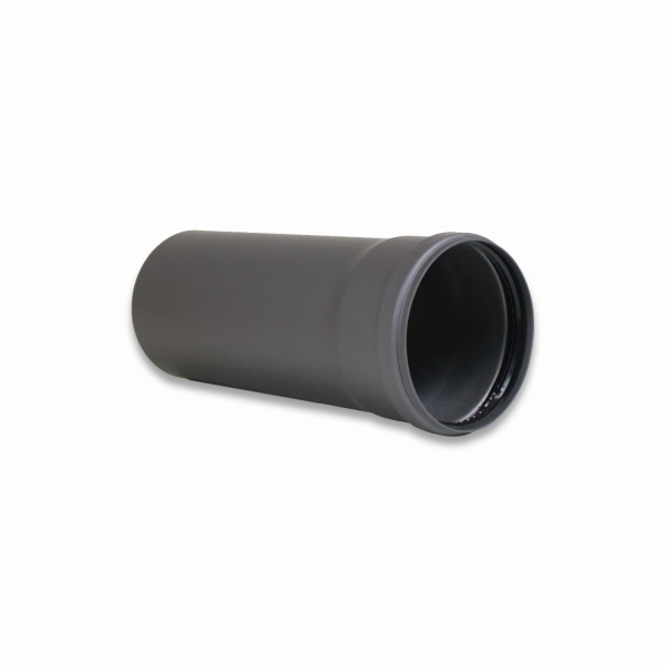 Pelletofenrohr 250mm Längenelement - 100 mm - gussgrau