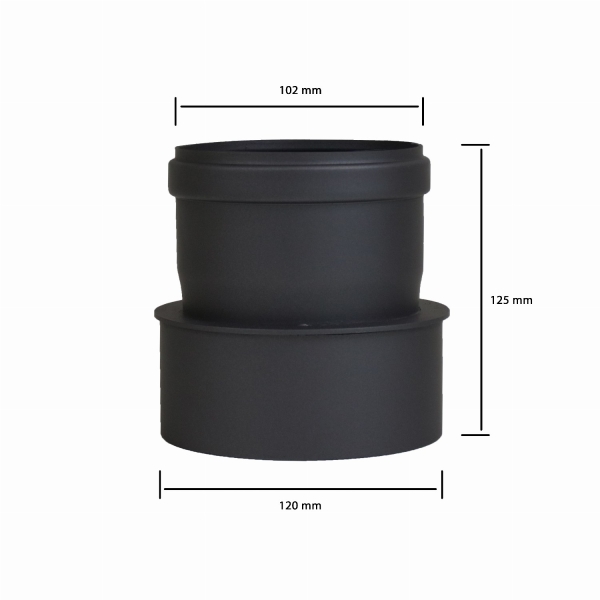 Pellet-Erweiterung 100 mm auf 120 mm - gussgrau