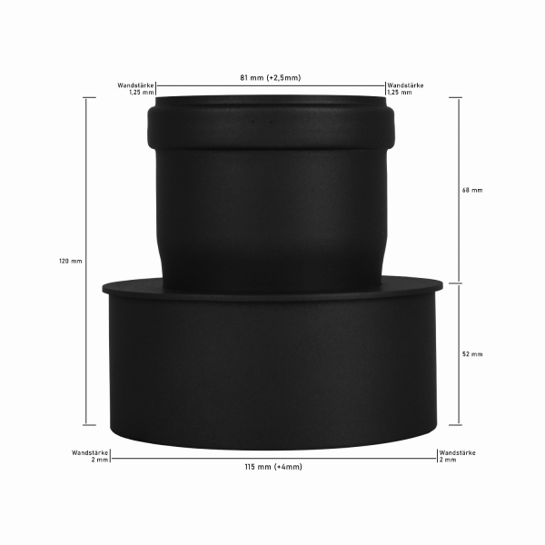 Pellet-Erweiterung 80 mm auf 120 mm - gussgrau