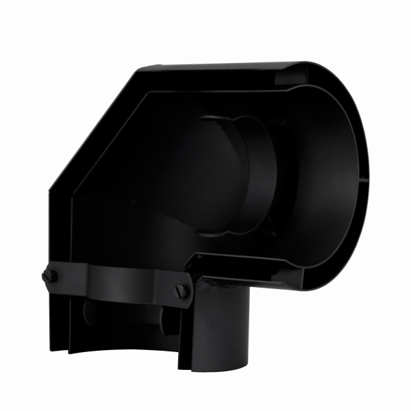 Pelletofenrohr Thermoschild für Bogen 90°, seitliche Montage - 100 mm - schwarz