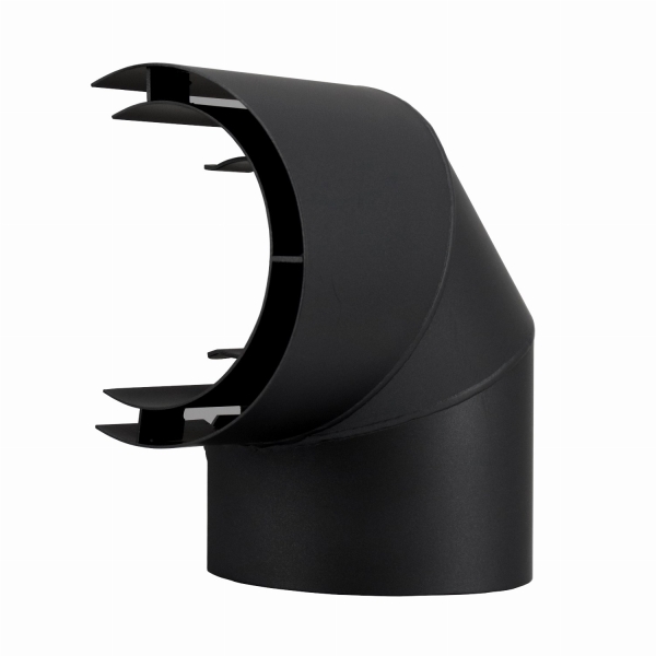 Pelletofenrohr Thermoschild für Bogen 90°, seitliche Montage - 100 mm - schwarz