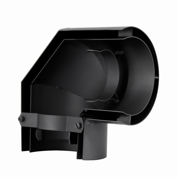 Pelletofenrohr Thermoschild für Bogen 90°, seitliche Montage - 80 mm - gussgrau