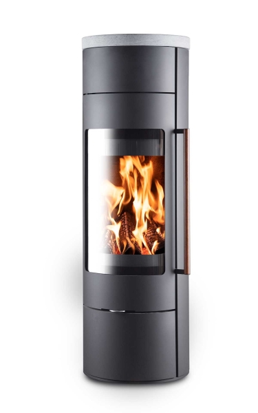 Kaminofen Novaline Aria – Stahl schwarz, drehbar – 5,7 kW