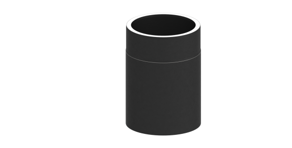 Rauchrohr 250mm Längenelement - doppelwandig - 150 mm