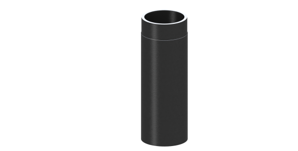 Rauchrohr 500mm Längenelement - doppelwandig - 150 mm