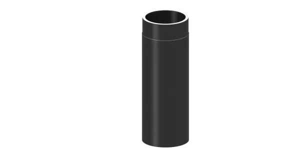 Rauchrohr 500mm Längenelement - doppelwandig - 150 mm