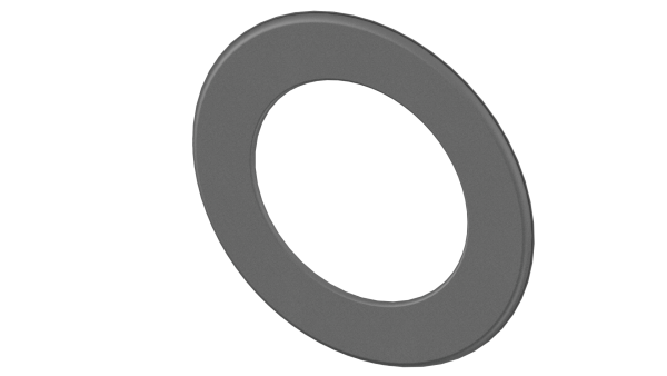 Wandrosette 50mm breiter Rand - 130 mm - grau