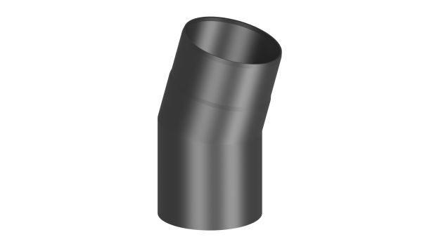Rauchrohrwinkel 11°  - 150 mm - schwarz