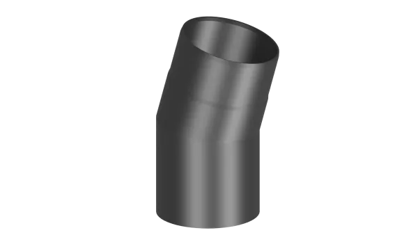 Rauchrohrwinkel 11° - 130 mm - schwarz